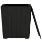 vidaXL Gartentisch mit Abnehmbarer Tischplatte Schwarz Polypropylen vidaXL Gartentisch mit Abnehmbarer Tischplatte Schwarz Polypropylen