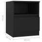 vidaXL Nachttische 2 Stk. Schwarz 40x40x50 cm Holzwerkstoff vidaXL Nachttische 2 Stk. Schwarz 40x40x50 cm Holzwerkstoff