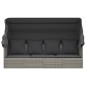 vidaXL Outdoor-Loungebett mit Dach und Kissen Grau Poly Rattan vidaXL Outdoor-Loungebett mit Dach und Kissen Grau Poly Rattan