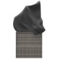 vidaXL Outdoor-Loungebett mit Dach und Kissen Grau Poly Rattan vidaXL Outdoor-Loungebett mit Dach und Kissen Grau Poly Rattan