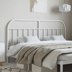 vidaXL Kopfteil Metall Weiß 140 cm