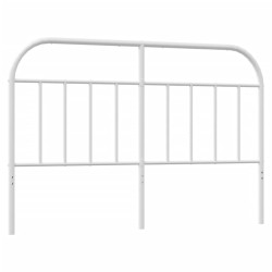 vidaXL Kopfteil Metall Weiß 140 cm