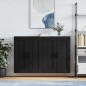 Wandschränke 2 Stk. Schwarz Holzwerkstoff Wandschränke 2 Stk. Schwarz Holzwerkstoff