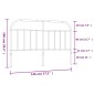 vidaXL Kopfteil Metall Weiß 140 cm