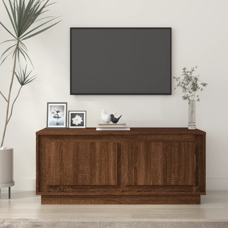vidaXL Couchtisch Braun Eichen-Optik 102x50x44 cm Holzwerkstoff vidaXL Couchtisch Braun Eichen-Optik 102x50x44 cm Holzwerkstoff