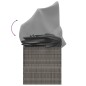 vidaXL Outdoor-Loungebett mit Dach und Kissen Grau Poly Rattan vidaXL Outdoor-Loungebett mit Dach und Kissen Grau Poly Rattan