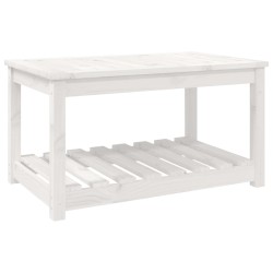 vidaXL Gartentisch Weiß 82,5x50,5x45 cm Massivholz Kiefer