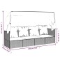 vidaXL Outdoor-Loungebett mit Dach und Kissen Grau Poly Rattan vidaXL Outdoor-Loungebett mit Dach und Kissen Grau Poly Rattan