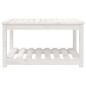 vidaXL Gartentisch Weiß 82,5x50,5x45 cm Massivholz Kiefer vidaXL Gartentisch Weiß 82,5x50,5x45 cm Massivholz Kiefer