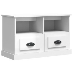 vidaXL TV-Schrank Hochglanz-Weiß 80x35x50 cm Holzwerkstoff