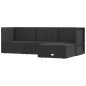 4-tlg. Garten-Lounge-Set mit Kissen Schwarz Poly Rattan 4-tlg. Garten-Lounge-Set mit Kissen Schwarz Poly Rattan