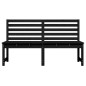 vidaXL Gartenbank Schwarz 157,5 cm Massivholz Kiefer vidaXL Gartenbank Schwarz 157,5 cm Massivholz Kiefer