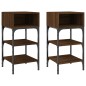 vidaXL Nachttische 2Stk. Braun Eichen-Optik 35x34,5x70cm Holzwerkstoff vidaXL Nachttische 2Stk. Braun Eichen-Optik 35x34,5x70cm Holzwerkstoff