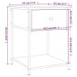 vidaXL Nachttisch Grau Sonoma 44x45x58 cm Holzwerkstoff vidaXL Nachttisch Grau Sonoma 44x45x58 cm Holzwerkstoff