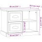 vidaXL Nachttisch Betongrau 60x35,5x45 cm vidaXL Nachttisch Betongrau 60x35,5x45 cm