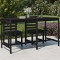 vidaXL Gartentisch Schwarz 203,5x90x110 cm Massivholz Kiefer vidaXL Gartentisch Schwarz 203,5x90x110 cm Massivholz Kiefer