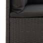 4-tlg. Garten-Lounge-Set mit Kissen Schwarz Poly Rattan 4-tlg. Garten-Lounge-Set mit Kissen Schwarz Poly Rattan