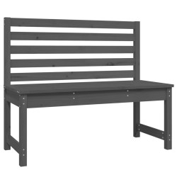 vidaXL Gartenbank Grau 109 cm Massivholz Kiefer