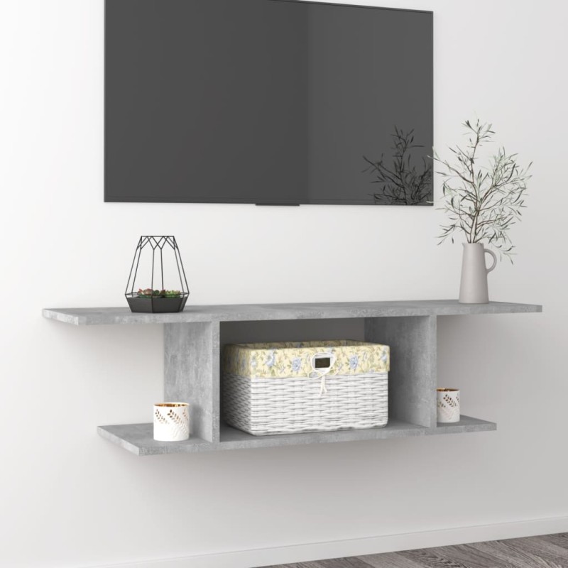 vidaXL TV-Wandschrank Betongrau 103x30x26,5 cm vidaXL TV-Wandschrank Betongrau 103x30x26,5 cm
