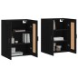 Wandschränke 2 Stk. Schwarz Holzwerkstoff Wandschränke 2 Stk. Schwarz Holzwerkstoff