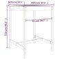 vidaXL Gartentisch 82,5x82,5x110 cm Massivholz Douglasie vidaXL Gartentisch 82,5x82,5x110 cm Massivholz Douglasie