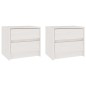 vidaXL Nachttische 2 Stk. Weiß 40x30,5x35,5 cm Massivholz Kiefer vidaXL Nachttische 2 Stk. Weiß 40x30,5x35,5 cm Massivholz Kiefer