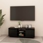 vidaXL TV-Schrank Schwarz 110x30x40 cm Massivholz Kiefer vidaXL TV-Schrank Schwarz 110x30x40 cm Massivholz Kiefer
