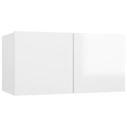 vidaXL TV-Hängeschrank Hochglanz-Weiß 60x30x30 cm