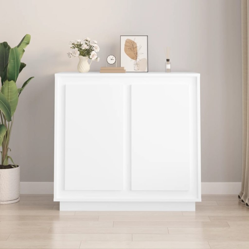 vidaXL Sideboard Weiß 80x34x75 cm Holzwerkstoff vidaXL Sideboard Weiß 80x34x75 cm Holzwerkstoff