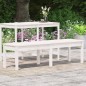 vidaXL Gartenbank 2-Sitzer Weiß 159,5x44x45 cm Massivholz Kiefer vidaXL Gartenbank 2-Sitzer Weiß 159,5x44x45 cm Massivholz Kiefer