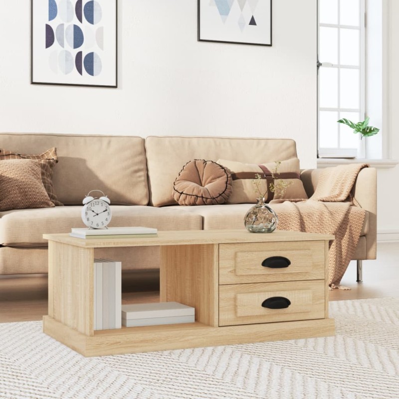 vidaXL Couchtisch Sonoma-Eiche 90x50x35 cm Holzwerkstoff vidaXL Couchtisch Sonoma-Eiche 90x50x35 cm Holzwerkstoff