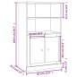 vidaXL Highboard Betongrau 60x35,5x103,5 cm Holzwerkstoff