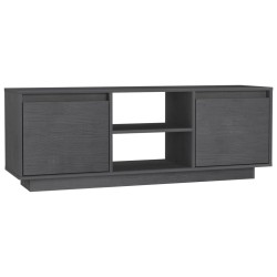vidaXL TV-Schrank Grau 110x30x40 cm Massivholz Kiefer