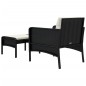 vidaXL 2-tlg. Garten-Lounge-Set mit Kissen Schwarz Poly Rattan vidaXL 2-tlg. Garten-Lounge-Set mit Kissen Schwarz Poly Rattan
