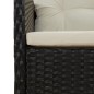 vidaXL 2-tlg. Garten-Lounge-Set mit Kissen Schwarz Poly Rattan vidaXL 2-tlg. Garten-Lounge-Set mit Kissen Schwarz Poly Rattan