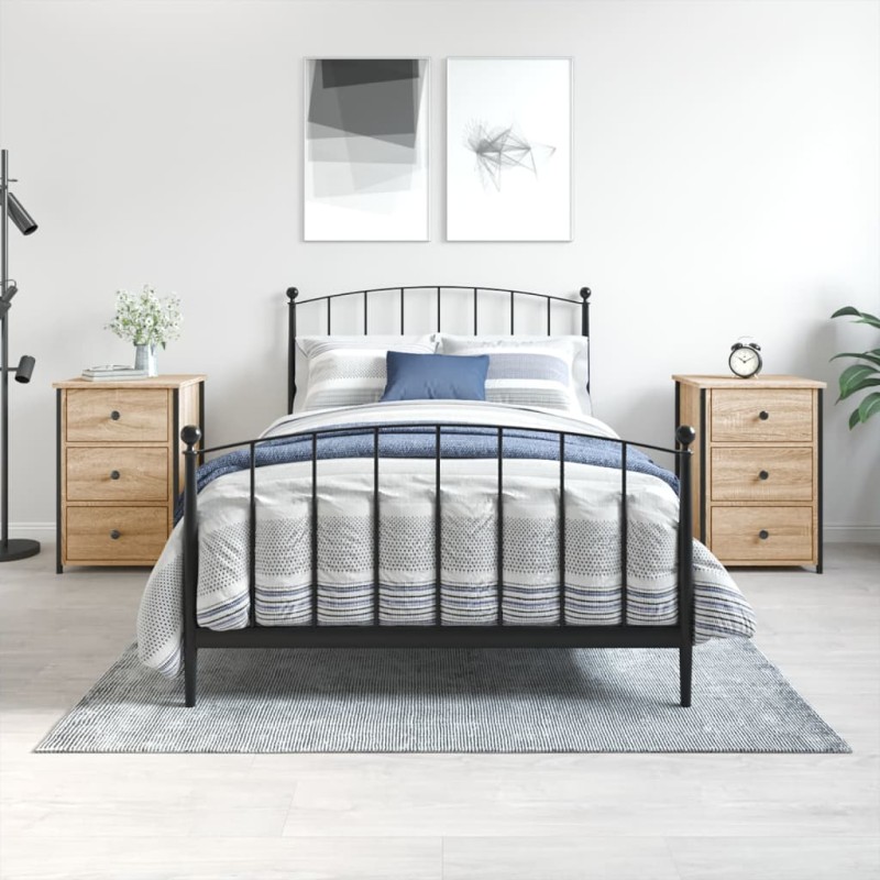 vidaXL Nachttische 2 Stk. Sonoma-Eiche 40x36x60 cm Holzwerkstoff vidaXL Nachttische 2 Stk. Sonoma-Eiche 40x36x60 cm Holzwerkstoff