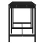 vidaXL Gartentisch Schwarz 159,5x82,5x110 cm Massivholz Kiefer vidaXL Gartentisch Schwarz 159,5x82,5x110 cm Massivholz Kiefer