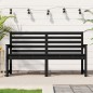 vidaXL Gartenbank Schwarz 159,5x48x91,5 cm Massivholz Kiefer vidaXL Gartenbank Schwarz 159,5x48x91,5 cm Massivholz Kiefer