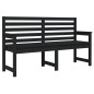 vidaXL Gartenbank Schwarz 159,5x48x91,5 cm Massivholz Kiefer vidaXL Gartenbank Schwarz 159,5x48x91,5 cm Massivholz Kiefer