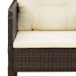 5-tlg. Garten-Lounge-Set mit Kissen Braun Poly Rattan 5-tlg. Garten-Lounge-Set mit Kissen Braun Poly Rattan