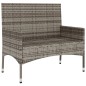 Gartenbank 2-Sitzer mit Kissen Grau Poly Rattan Gartenbank 2-Sitzer mit Kissen Grau Poly Rattan