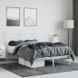 vidaXL Bettgestell mit Kopfteil Metall Weiß 120x190 cm
