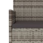 Gartenbank 2-Sitzer mit Kissen Grau Poly Rattan Gartenbank 2-Sitzer mit Kissen Grau Poly Rattan