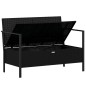 vidaXL Gartenbank 2-Sitzer mit Kissen Schwarz Poly Rattan vidaXL Gartenbank 2-Sitzer mit Kissen Schwarz Poly Rattan