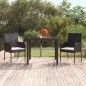 vidaXL Gartenstühle mit Kissen 2 Stk. Poly Rattan Schwarz vidaXL Gartenstühle mit Kissen 2 Stk. Poly Rattan Schwarz