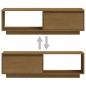 vidaXL TV-Schrank Honigbraun 110x30x33,5 cm Massivholz Kiefer vidaXL TV-Schrank Honigbraun 110x30x33,5 cm Massivholz Kiefer