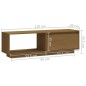 vidaXL TV-Schrank Honigbraun 110x30x33,5 cm Massivholz Kiefer vidaXL TV-Schrank Honigbraun 110x30x33,5 cm Massivholz Kiefer