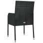 vidaXL Gartenstühle mit Kissen 2 Stk. Poly Rattan Schwarz vidaXL Gartenstühle mit Kissen 2 Stk. Poly Rattan Schwarz