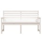 vidaXL Gartenbank Weiß 159,5x48x91,5 cm Massivholz Kiefer vidaXL Gartenbank Weiß 159,5x48x91,5 cm Massivholz Kiefer