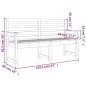 vidaXL Gartenbank Weiß 159,5x48x91,5 cm Massivholz Kiefer vidaXL Gartenbank Weiß 159,5x48x91,5 cm Massivholz Kiefer